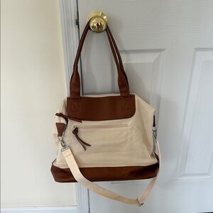 Elegant Two-Tone Tote Bag